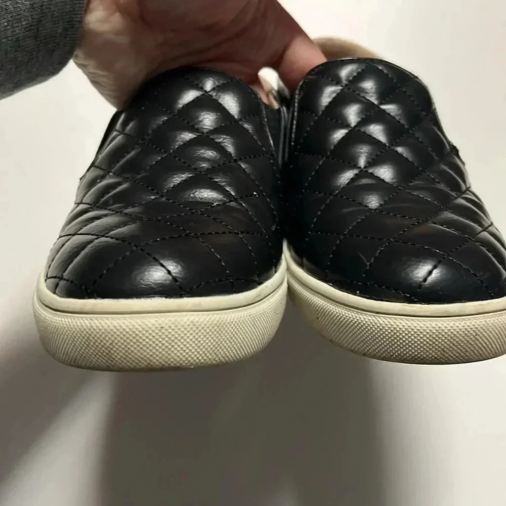 Imperfect quilted shoes Target A New Day black‎ quilted slip on shoes sneakers 6